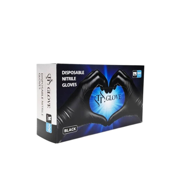 دستکش نیتریل مشکی TT glove (اینتکو) - تصویر 6