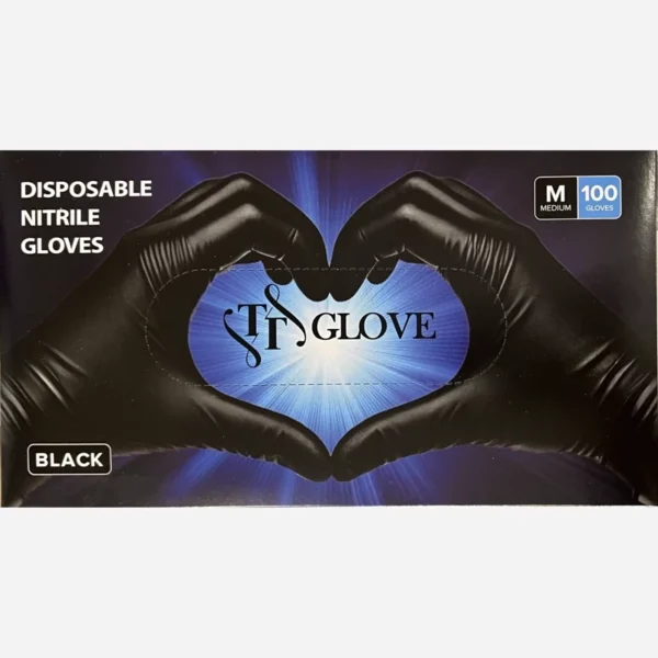 دستکش نیتریل مشکی TT glove (اینتکو) - تصویر 4