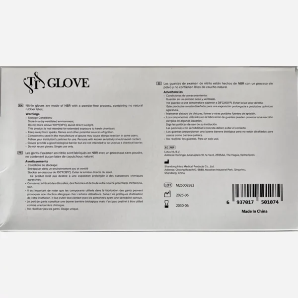 دستکش نیتریل مشکی TT glove (اینتکو) - تصویر 5